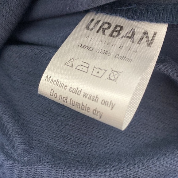 NWT URBAN BY ALEMBIKA URBAN DOTS
BUTTON DOWN SHIRT, NAVY - Picture 12 of 13